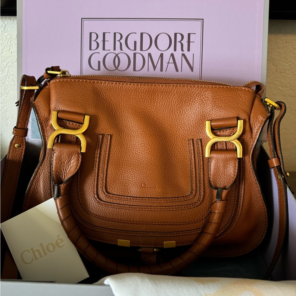 Chloe Marcie Small Double Carry Satchel Bag